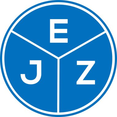 Beyaz arkaplanda EJZ harf logosu tasarımı. EJZ yaratıcı daire harfi logosu konsepti. EJZ harf tasarımı.