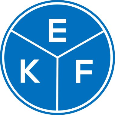 Beyaz arka planda EKF mektup logosu tasarımı. EKF yaratıcı daire harfi logosu. EKF mektup tasarımı. EKF beyaz arka planda logo tasarımı. EKF yaratıcı daire harfi logosu. EKF harf tasarımı.