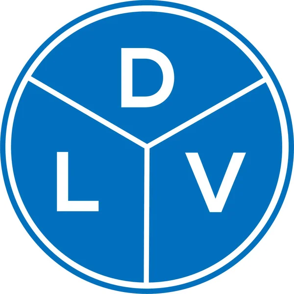 Diseño Del Logotipo Letra Dlv Sobre Fondo Blanco Dlv Creativo — Archivo Imágenes Vectoriales