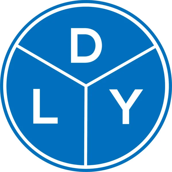Diseño Del Logotipo Letra Dly Sobre Fondo Blanco Dly Creativo — Vector de stock