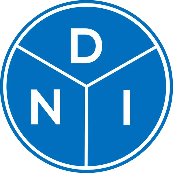 Diseño Del Logotipo Carta Dni Sobre Fondo Blanco Dni Creativo — Archivo Imágenes Vectoriales