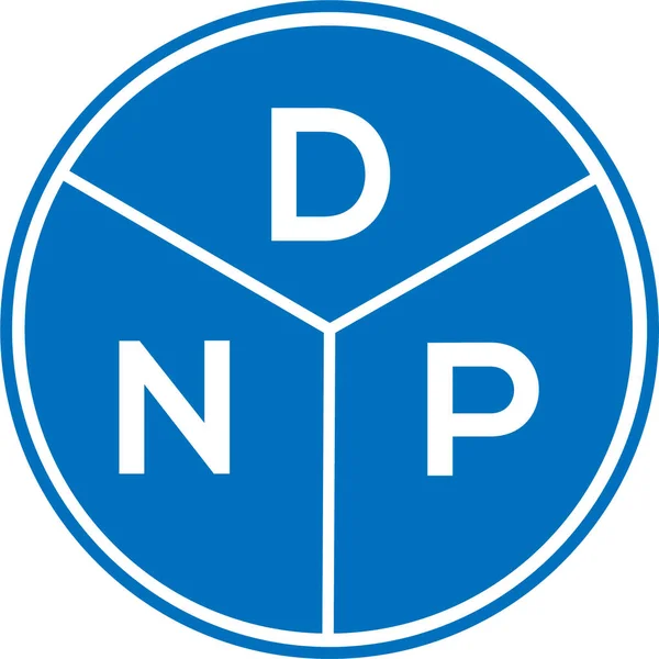 Diseño Del Logotipo Letra Dnp Sobre Fondo Blanco Dnp Creativo — Archivo Imágenes Vectoriales