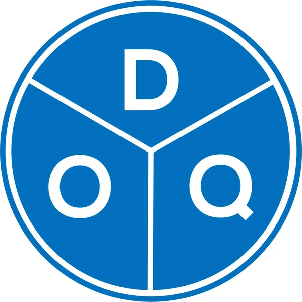 白色背景的Doq字母标识设计 Doq创意圈字母标识概念 Doq字母的名称 Doq字母标识的白色背景设计 Doq创意圈字母标识概念 Doq字母设计 — 图库矢量图片