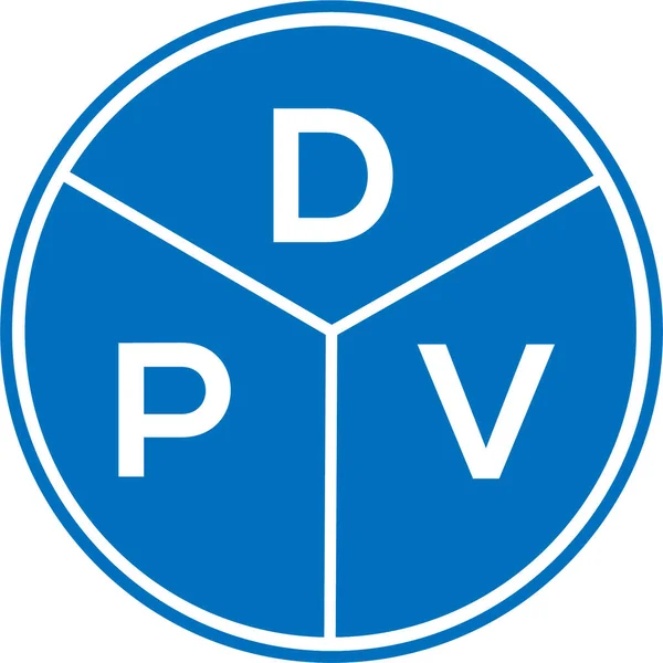 Diseño Del Logotipo Letra Dpv Sobre Fondo Blanco Concepto Logotipo — Archivo Imágenes Vectoriales