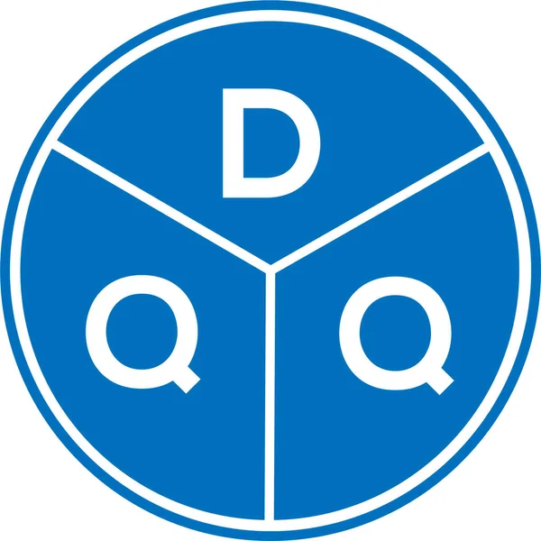 Dqq字母标识的白底设计 Dqq创意圆形字母标识概念 Dqq字母设计 — 图库矢量图片