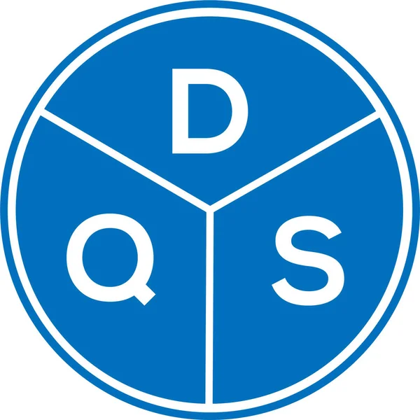 Design Logotipo Carta Dqs Fundo Branco Dqs Conceito Logotipo Carta — Vetor de Stock