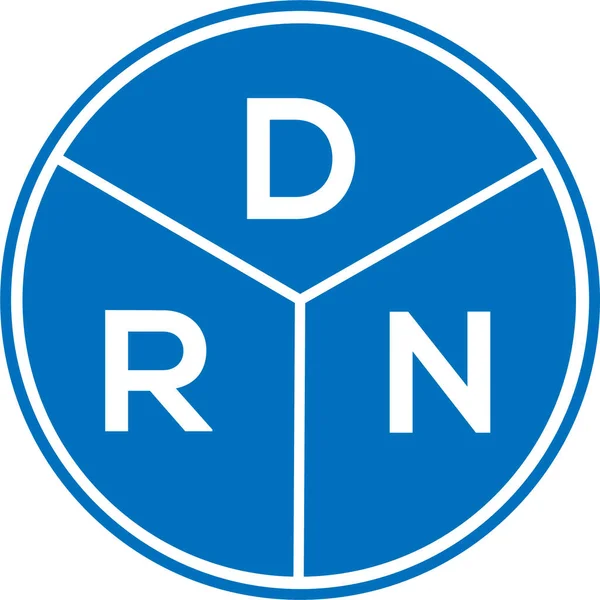 Дизайн Логотипу Літери Drn Білому Тлі Концепція Логотипу Творчого Кола — стоковий вектор