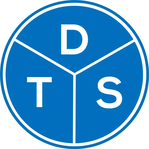 Design Logotipo Carta Dts Fundo Branco Dts Conceito Logotipo Carta — Vetor de Stock