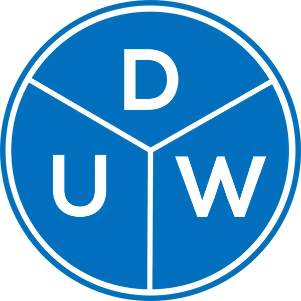 Beyaz arka planda DUW harf logosu tasarımı. DUW yaratıcı daire harfi logosu. DUW harf dizaynı. DUW beyaz arka planda logo tasarımı. DUW yaratıcı daire harfi logosu. DUW harf tasarımı.