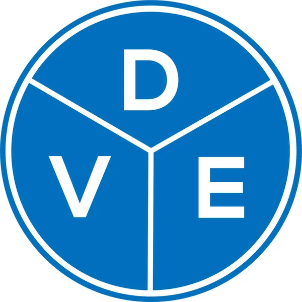 Diseño Del Logotipo Carta Dve Sobre Fondo Blanco Dve Creativo — Archivo Imágenes Vectoriales