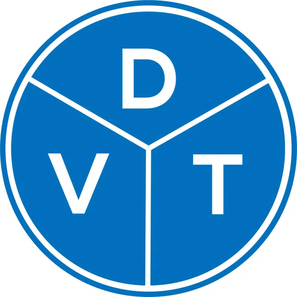 Diseño Del Logotipo Letra Dvt Sobre Fondo Blanco Dvt Creativo — Archivo Imágenes Vectoriales