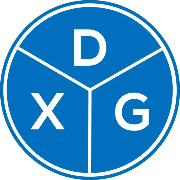 Beyaz arkaplanda DXG harf logosu tasarımı. DXG yaratıcı daire harfi logosu konsepti. DXG harf tasarımı.