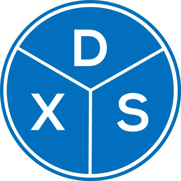 Beyaz arkaplanda DXS harf logosu tasarımı. DXS yaratıcı daire harfi logosu konsepti. DXS harf tasarımı.