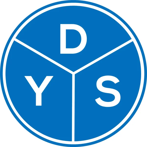 Diseño Del Logotipo Letra Dys Sobre Fondo Blanco Dys Creativo — Vector de stock