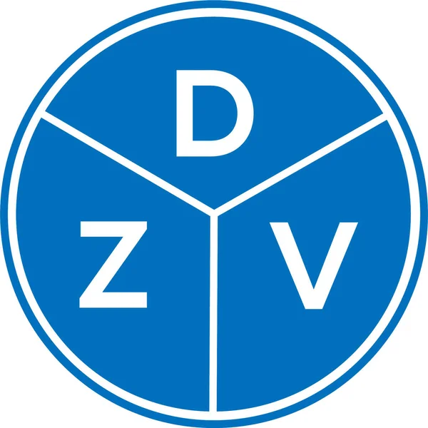 Diseño Del Logotipo Letra Dzv Sobre Fondo Blanco Concepto Logotipo — Archivo Imágenes Vectoriales