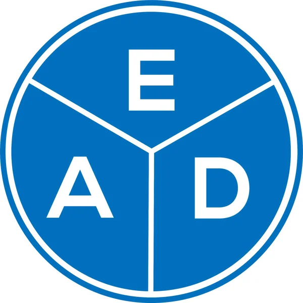 Logo Lettera Ead Sfondo Bianco Ead Cerchio Creativo Lettera Logo — Vettoriale Stock