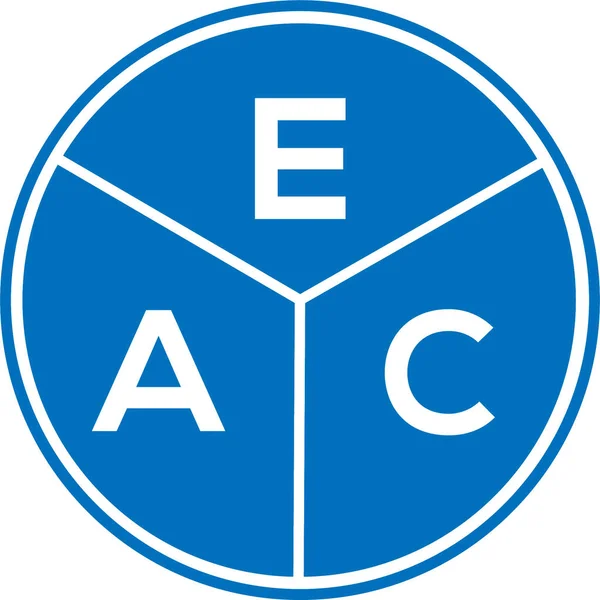 Logo Lettera Eac Sfondo Bianco Eac Cerchio Creativo Lettera Logo — Vettoriale Stock