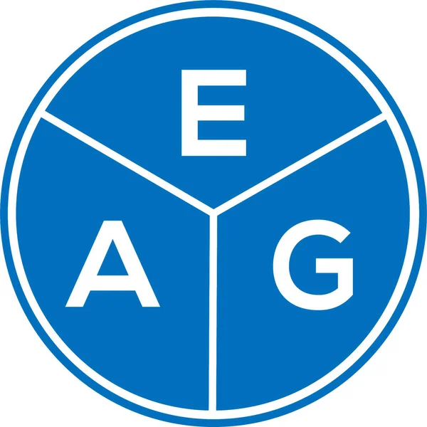 Design Logotipo Carta Eag Fundo Branco Eag Criativo Círculo Carta — Vetor de Stock