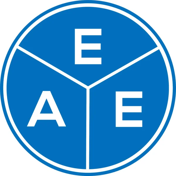 Eae Letter Logo Ontwerp Witte Achtergrond Eae Creatieve Cirkel Letter — Stockvector