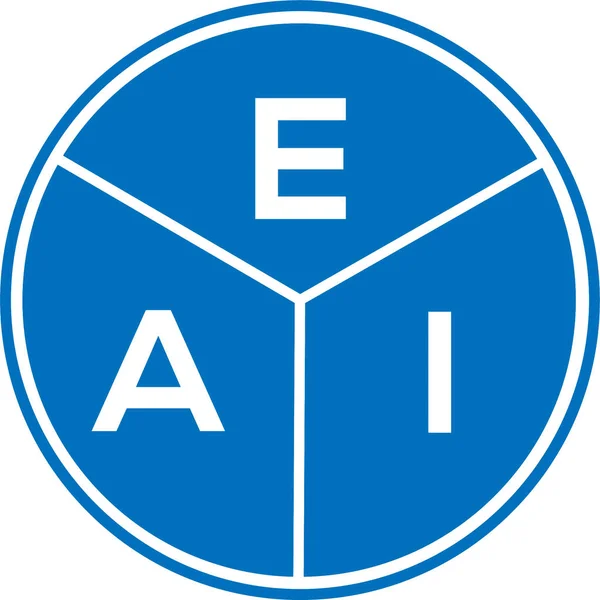 Eai Lettre Logo Design Sur Fond Blanc Eai Cercle Créatif — Image vectorielle