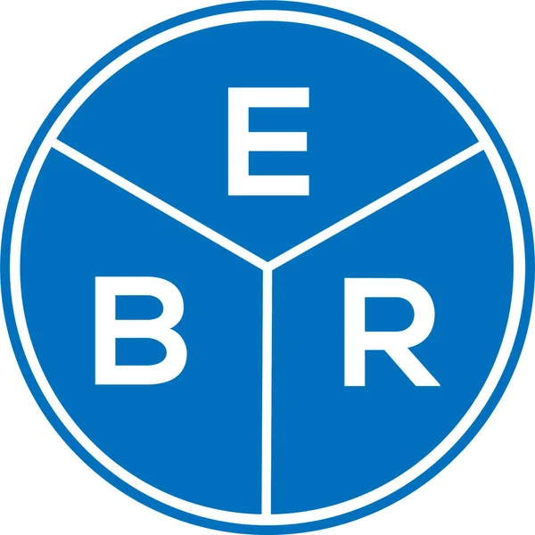 Logo Ebr Sfondo Bianco Ebr Cerchio Creativo Lettera Logo Concetto — Vettoriale Stock