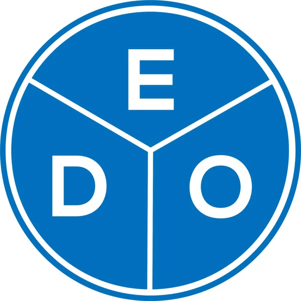 Projekt Logo Litery Edo Białym Tle Koncepcja Logo Kreatywnego Koła — Wektor stockowy