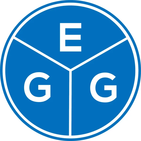 Дизайн Логотипу Літери Egg Білому Тлі Концепція Логотипу Творчого Кола — стоковий вектор