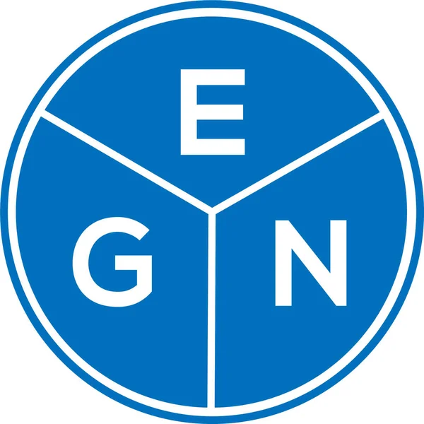 Egn Design Logotipo Carta Fundo Branco Egn Conceito Logotipo Carta — Vetor de Stock