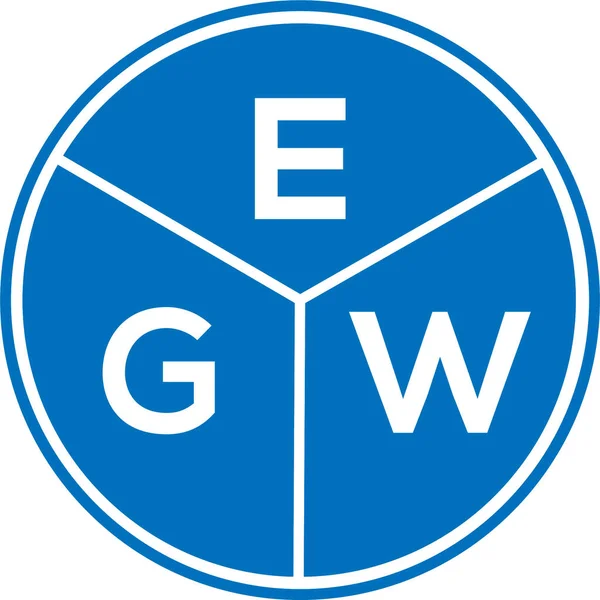 Egw Letter Logo Ontwerp Witte Achtergrond Egw Creatieve Cirkel Letter — Stockvector