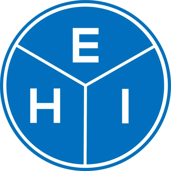 Beyaz Arka Planda Ehi Harf Logosu Tasarımı Ehi Yaratıcı Daire — Stok Vektör