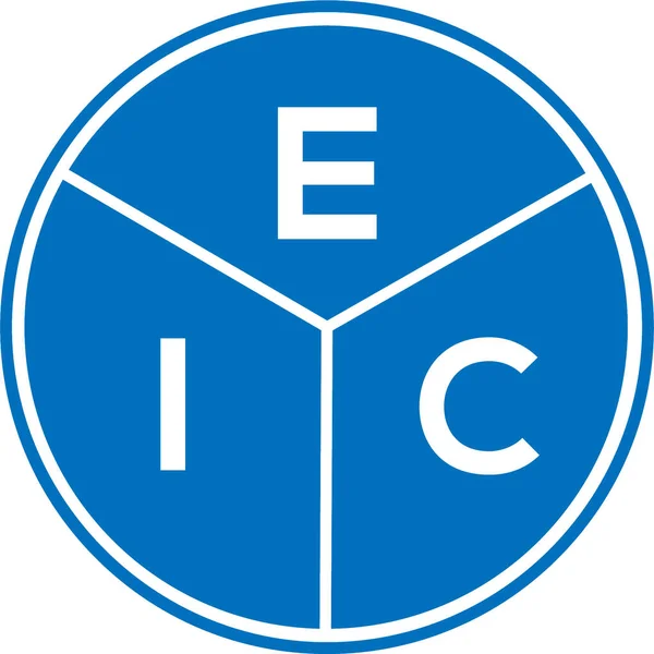 Design Logotipo Carta Eic Fundo Branco Conceito Logotipo Carta Círculo — Vetor de Stock