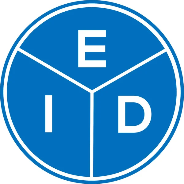 Design Logotipo Carta Eid Fundo Branco Eid Criativo Círculo Carta — Vetor de Stock