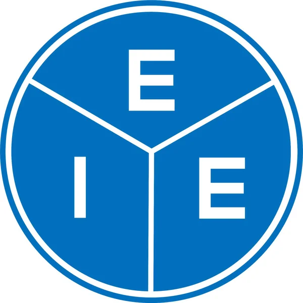 Logo Lettera Eie Disegno Sfondo Bianco Eie Cerchio Creativo Lettera — Vettoriale Stock