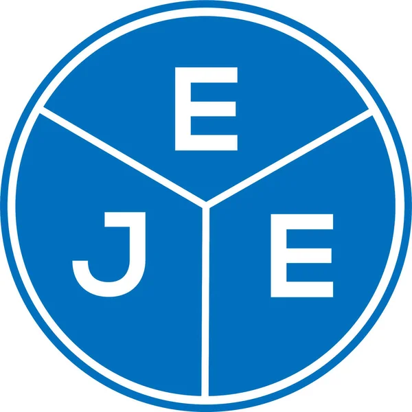 Eje字母标识的白色背景设计 Eje创意圈字母标识概念 Eje字母的名称 Eje字母标识的白色背景设计 Eje创意圈字母标识概念 Eje字母设计 — 图库矢量图片