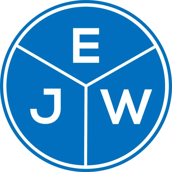 Design Logotipo Letra Ejw Fundo Branco Ejw Conceito Logotipo Carta — Vetor de Stock