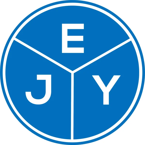 Ejy Letter Logo Ontwerp Witte Achtergrond Ejy Creatieve Cirkel Letter — Stockvector