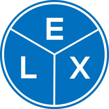 Beyaz arka planda ELX harfli logo tasarımı. ELX yaratıcı daire harfi logosu. ELX harf dizaynı. Beyaz arkaplanda ELX harf logosu tasarımı. ELX yaratıcı daire harfi logosu. ELX harf tasarımı.