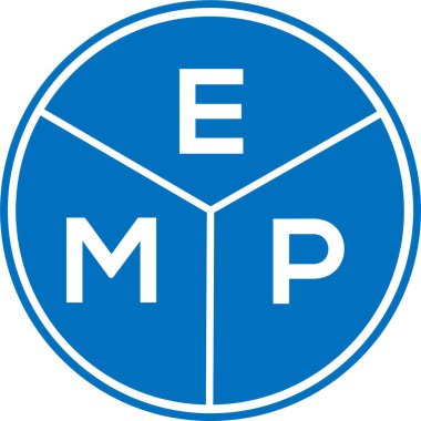 Beyaz arka planda EMP harfi logosu tasarımı. EMP yaratıcı daire harfi logosu. EMP harf tasarımı. Beyaz arkaplanda EMP harfi logosu tasarımı. EMP yaratıcı daire harfi logosu. EMP harf tasarımı.