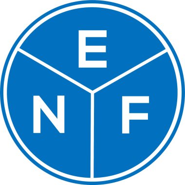 Beyaz arkaplanda ENF harf logosu tasarımı. ENF yaratıcı daire harfi logosu. ENF harf dizaynı. Beyaz arkaplanda ENF harf logosu tasarımı. ENF yaratıcı daire harfi logosu. ENF harf tasarımı.