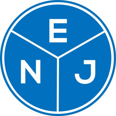 Beyaz arkaplanda ENJ harf logosu tasarımı. ENJ yaratıcı daire harfi logosu. ENJ harf dizaynı. Beyaz arkaplanda ENJ harf logosu tasarımı. ENJ yaratıcı daire harfi logosu. ENJ harf tasarımı.