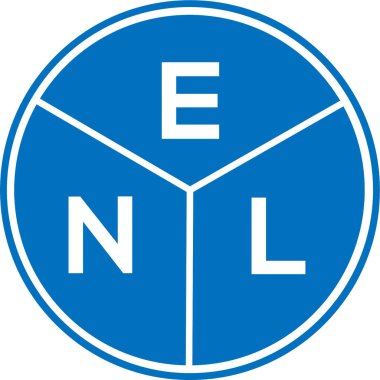 Beyaz arkaplanda ENL harf logosu tasarımı. ENL yaratıcı daire harfi logosu. ENL harf tasarımı.