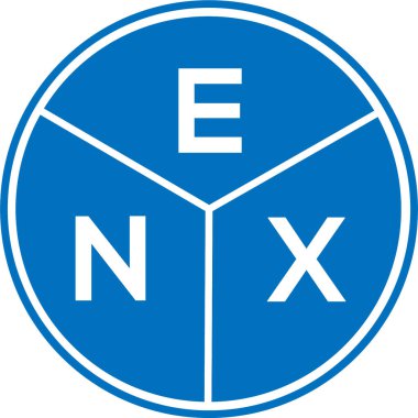 Beyaz arkaplanda ENX harfli logo tasarımı. ENX yaratıcı daire harfi logosu. ENX harf dizaynı. Beyaz arkaplanda ENX harf logosu tasarımı. ENX yaratıcı daire harfi logosu. ENX harf tasarımı.