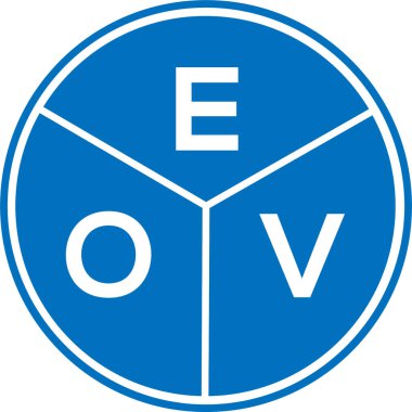 Beyaz arka planda EOV harf logosu tasarımı. EOV yaratıcı daire harfi logosu konsepti. EOV harf dizaynı. Beyaz arkaplanda EOV harf logosu tasarımı. EOV yaratıcı daire harfi logosu konsepti. EOV harf tasarımı. Beyaz arkaplanda EOV harf logosu tasarımı. 