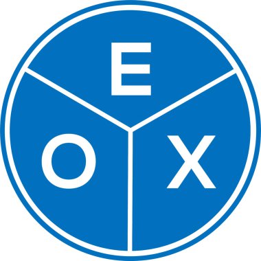Beyaz arkaplanda EOX harf logosu tasarımı. EOX yaratıcı daire harfi logosu konsepti. EOX harf dizaynı. Beyaz arkaplanda EOX harf logosu tasarımı. EOX yaratıcı daire harfi logosu konsepti. EOX harf tasarımı.