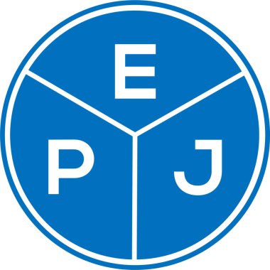 Beyaz arka planda EPJ harf logosu tasarımı. EPJ yaratıcı daire harfi logosu konsepti. EPJ harf tasarımı.