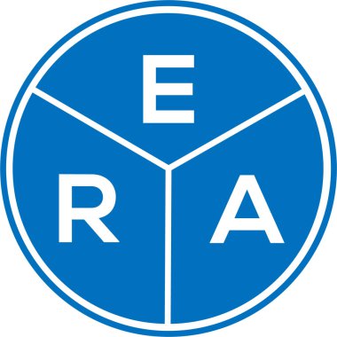 Beyaz arka planda ERA harf logosu tasarımı. ERA yaratıcı daire harfi logosu. ERA harf tasarımı.