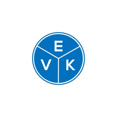 EVK harfi logo tasarımı beyaz arka planda. EVK yaratıcı daire harfi logosu. EVK harf dizaynı. EVK harf logosu tasarımı beyaz arkaplanda. EVK yaratıcı daire harfi logosu. EVK harf tasarımı.