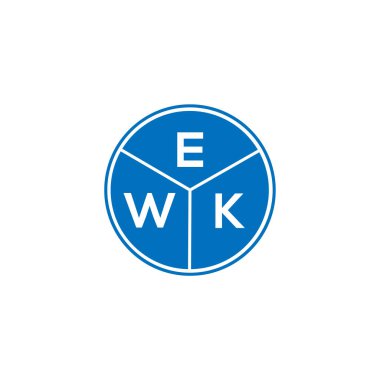 Beyaz arkaplanda EWK harf logosu tasarımı. EWK yaratıcı daire harfi logosu konsepti. EWK harf tasarımı. Beyaz arkaplanda EWK harf logosu tasarımı. EWK yaratıcı daire harfi logosu konsepti. EWK harf tasarımı.