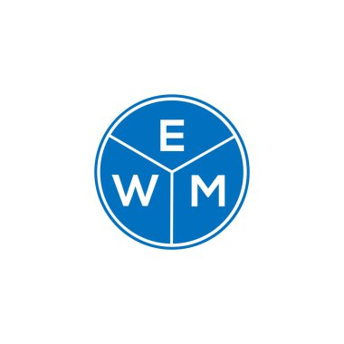Beyaz arka planda EWM harf logosu tasarımı. EWM yaratıcı daire harfi logosu konsepti. EWM harf tasarımı. Beyaz arkaplanda EWM harf logosu tasarımı. EWM yaratıcı daire harfi logosu konsepti. EWM harf tasarımı.