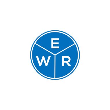 Beyaz arka planda EWR harf logosu tasarımı. EWR yaratıcı daire harfi logosu konsepti. EWR harf tasarımı. Beyaz arka planda EWR harf logosu tasarımı. EWR yaratıcı daire harfi logosu konsepti. EWR harf tasarımı.